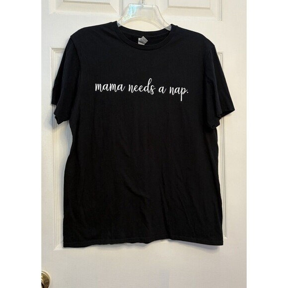 Mama Needs A Nap Size Medium M Image Crew Neck T-Shirt for Women - Picture 1 of 5